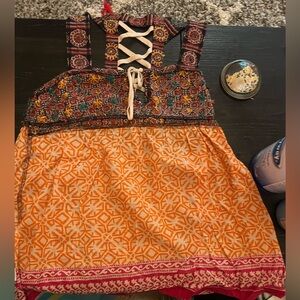 Free people orange and pink top size small